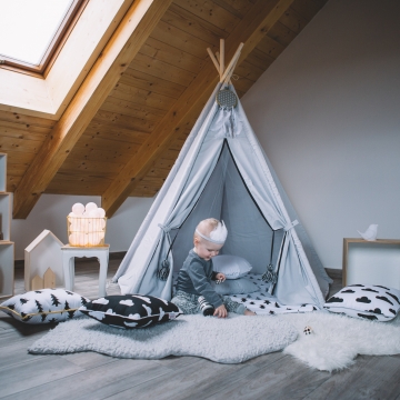 Teepee Gray & Colors