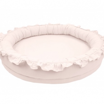 Hnízdečko Junior lněné, Powder pink