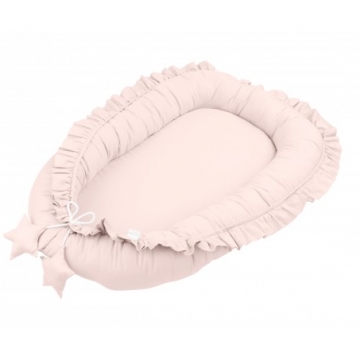 Lněné Hnízdečko pro miminko, Powder pink