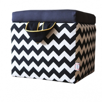 Taburet Black Chevron