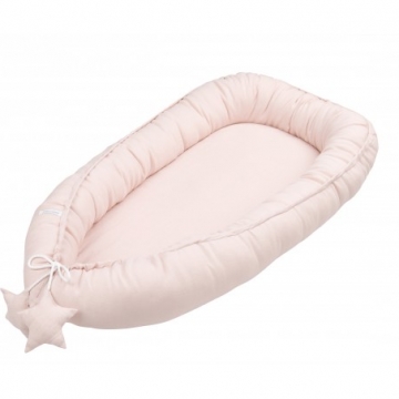 Lněné hnízdečko pro miminko Pure, Powder pink