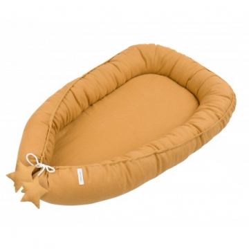 Lněné Hnízdečko pro miminko Pure, Caramel