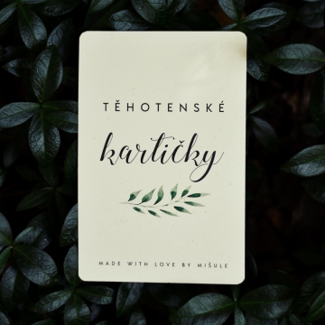 Těhotenské kartičky Watercolor nejen do fotoalba
