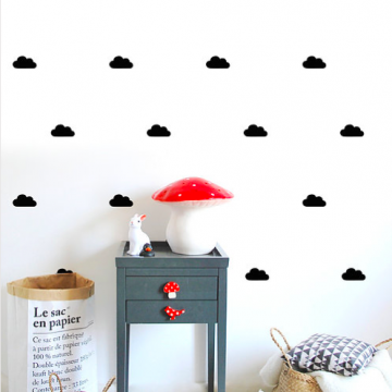 Samolepky na zeď Clouds, černé