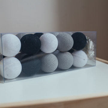Cotton Ball Lights, kolekce Gray & Colors